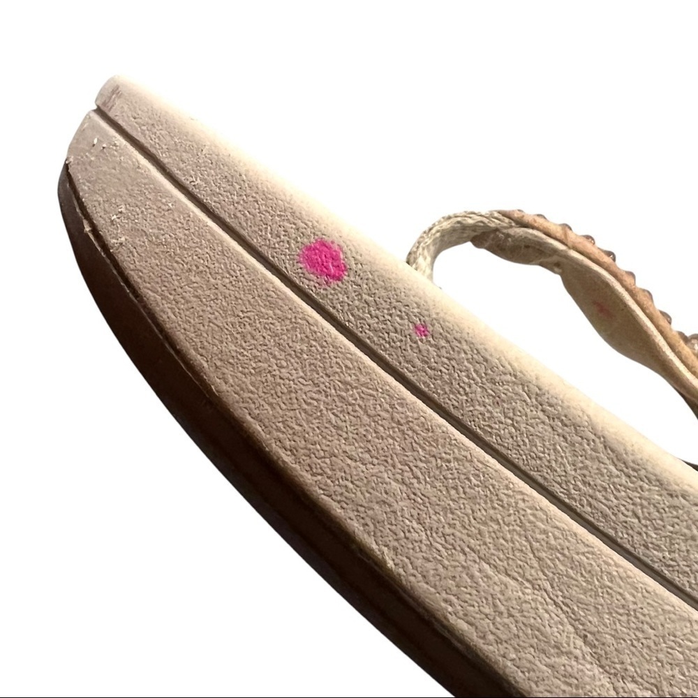 Vionic Naples Cream Suede Crystal Thong Comfort Sandals - Picture 10 of 12